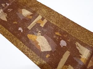 リサイクル　引箔抽象模様袋帯